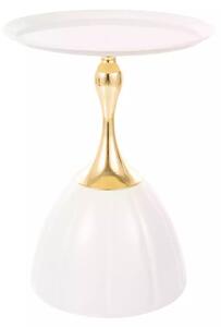 Signal Odkladací stolík Piana 38 cm biely/zlatý