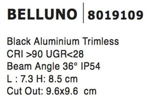 Podhľadové svietidlo Belluno R hliníkové – Sivá