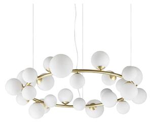 Ideal Lux - LED luster na lanku PERLAGE 25xG9/3W/230V 110 cm zlatá/biela