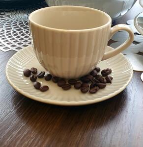 LUBIANA Daisy šálky na kávu Beige, 6 x 200 ml