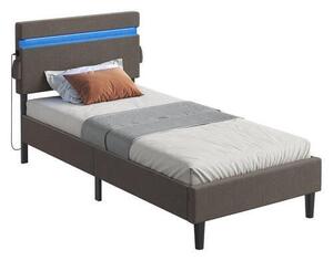 ČALÚNENÁ POSTEĽ, 90/200 cm tmavosivá Boxxx - Online Only spálne, Online Only