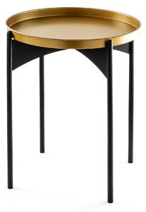 Kalune Design Odkladací stolík Shb-002-A čierny/zlatý