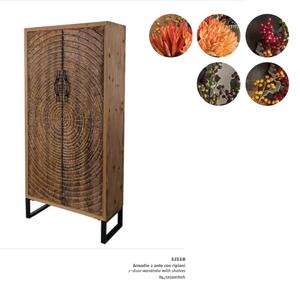Skriňa 2-dverová L´OCA NERA reliéfne drevo 1J120