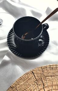 LUBIANA Daisy šálky na kávu Black, 6 x 200 ml