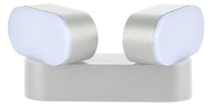 V-Tac LED Vonkajšie flexibilné nástenné svietidlo 2xLED/12W/230V IP65 šedá VT0859 + záruka 3 roky zadarmo