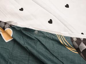 Bavlnené obliečky TABITA tmavozelené + obliečka na vankúšik 40 x 50 cm zadarmo