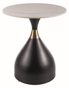 Signal Odkladací stolík Virgo 50 cm mramor/čierny