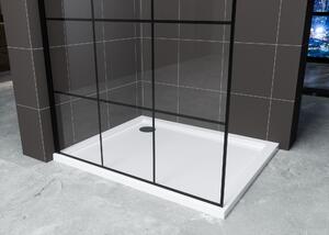Hagser Agatha stena sprchového kúta walk -in 100 cm čierna matný/sklo priehľadné HGR11000022