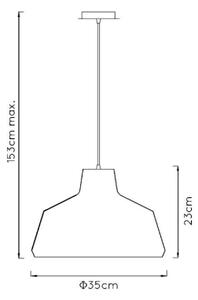 Lucide 21414/35/17 - Luster na lanku NEIL 1xE27/60W/230V