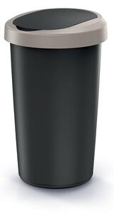 Prosperplast Odpadkový kôš COMPACTO 50 L čierny/hnedý