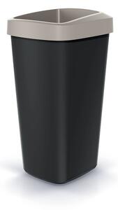 Prosperplast Odpadkový kôš COMPACTO DROPIN čierny/svetlohnedý, variant 25 l
