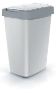 Prosperplast Odpadkový kôš COMPACTO FLAS s vekom popolavo sivý/svetlosivý, variant 12 l