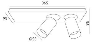 LED Stropné bodové svietidlo BERGEN 2xLED/11W/230V