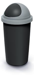 Prosperplast Odpadkový kôš COMPACTO ROLL 60 L čierny/svetlosivý