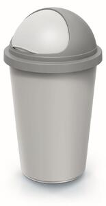 Prosperplast Odpadkový kôš COMPACTO ROLL 50 L popolavo sivý/svetlosivý