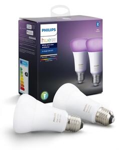 SADA 2x LED Stmievateľná žiarovka Philips Hue White And Color Ambiance E27/9W/230V