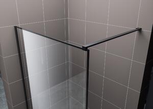 Hagser Hawisa stena sprchového kúta walk -in 100 cm čierna matný/sklo priehľadné HGR60000022