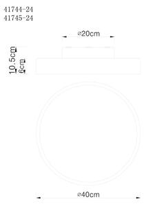 Globo 41744-24 - LED Stmievateľné stropné svietidlo WISS LED/24W/230V + DO