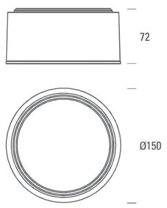 LED2 - LED Stropné svietidlo BUTTON LED/17W/230V antracit
