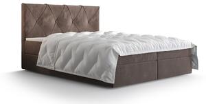 Manželská posteľ Boxspring 160 cm Athena (hnedá) (s matracom a úložným priestorom). Vlastná spoľahlivá doprava až k Vám domov. 1046368