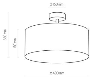 Luster na tyči RONDO 4xE27/15W/230V pr. 40 cm béžová
