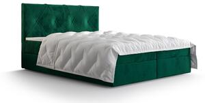 Manželská posteľ Boxspring 160 cm Athena (olivová) (s matracom a úložným priestorom). Vlastná spoľahlivá doprava až k Vám domov. 1046367