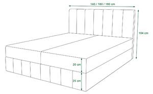 Manželská posteľ Boxspring 140 cm Barack (hnedá) (s matracom a úložným priestorom). Vlastná spoľahlivá doprava až k Vám domov. 1046384