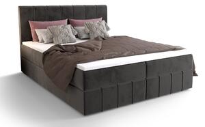 Manželská posteľ Boxspring 180 cm Barack (tmavosivá) (s matracom a úložným priestorom). Vlastná spoľahlivá doprava až k Vám domov. 1046395