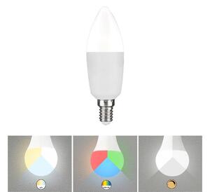 Rabalux 1980 - LED RGB Stmievateľná žiarovka C37 E14/5W/230V Wi-Fi 3000-6500K
