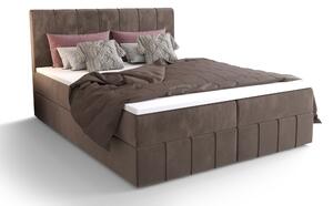Manželská posteľ Boxspring 160 cm Barack (hnedá) (s matracom a úložným priestorom). Vlastná spoľahlivá doprava až k Vám domov. 1046393
