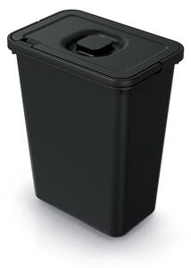 Prosperplast Odpadkový kôš Systém Flad s vekom 10 L čierny