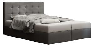 Manželská posteľ Boxspring 140 cm Duel 1 (sivá) (s matracom a úložným priestorom). Vlastná spoľahlivá doprava až k Vám domov. 1046426