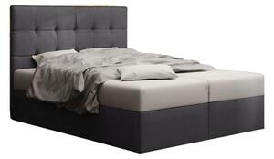 Manželská posteľ Boxspring 140 cm Duel 2 (tmavosivá) (s matracom a úložným priestorom). Vlastná spoľahlivá doprava až k Vám domov. 1046448