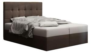 Manželská posteľ Boxspring 160 cm Duel 2 Comfort (tmavohnedá) (s matracom a úložným priestorom). Vlastná spoľahlivá doprava až k Vám domov. 1055843