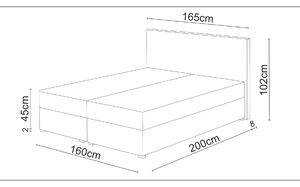 Manželská posteľ Boxspring 180 cm Fade 2 Comfort (čierna) (s matracom a úložným priestorom). Vlastná spoľahlivá doprava až k Vám domov. 1055885