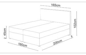 Manželská posteľ Boxspring 180 cm Fade 4 (tmavohnedá) (s matracom a úložným priestorom). Vlastná spoľahlivá doprava až k Vám domov. 1046527