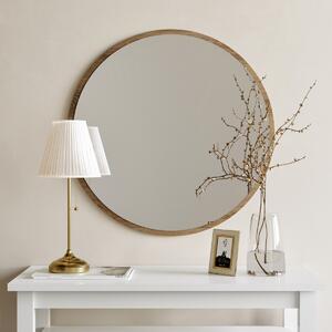 Hanah Home Okrúhle nástenné zrkadlo Ayna 60 cm orech