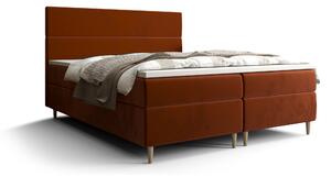 Manželská posteľ Boxspring 160 cm Flu (hnedooranžová) (s matracom a úložným priestorom). Vlastná spoľahlivá doprava až k Vám domov. 1046540