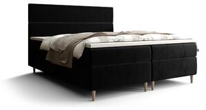 Manželská posteľ Boxspring 140 cm Flu (čierna) (s matracom a úložným priestorom). Vlastná spoľahlivá doprava až k Vám domov. 1046532