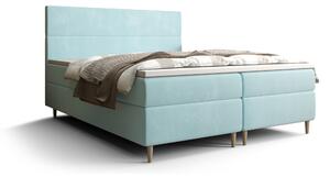 Manželská posteľ Boxspring 140 cm Flu Comfort (svetlomodrá) (s matracom a úložným priestorom). Vlastná spoľahlivá doprava až k Vám domov. 1055915