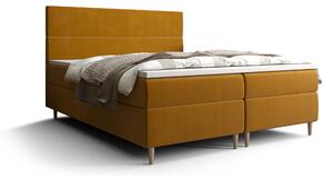 Manželská posteľ Boxspring 160 cm Flu (zlatá) (s matracom a úložným priestorom). Vlastná spoľahlivá doprava až k Vám domov. 1046547