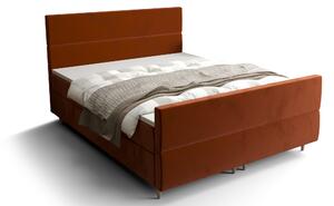 Manželská posteľ Boxspring 160 cm Flu plus (hnedooranžová) (s matracom a úložným priestorom). Vlastná spoľahlivá doprava až k Vám domov. 1046576