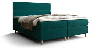 Manželská posteľ Boxspring 180 cm Flu (tmavozelená) (s matracom a úložným priestorom). Vlastná spoľahlivá doprava až k Vám domov. 1046561