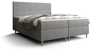 Manželská posteľ Boxspring 180 cm Flu Comfort (sivá) (s matracom a úložným priestorom). Vlastná spoľahlivá doprava až k Vám domov. 1055946