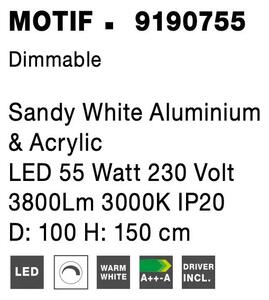 LED luster Motif 100 biele stmievateľné – Biela