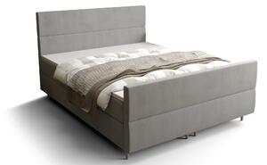 Manželská posteľ Boxspring 140 cm Flu plus (sivá) (s matracom a úložným priestorom). Vlastná spoľahlivá doprava až k Vám domov. 1046574