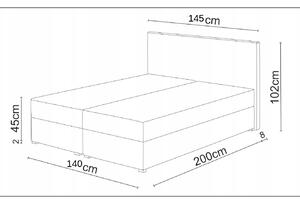 Kontinentálna posteľ 140 cm Karen (tmavohnedá) (s matracom a úložným priestorom). Vlastná spoľahlivá doprava až k Vám domov. 1046603