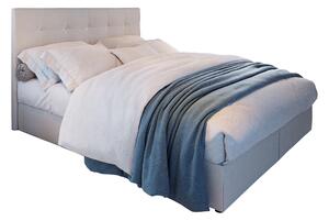 Manželská posteľ Boxspring 160 cm Karen (béžová) (s matracom a úložným priestorom). Vlastná spoľahlivá doprava až k Vám domov. 1046604
