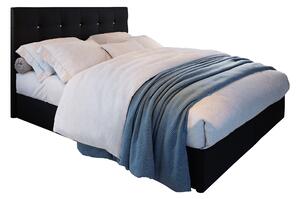 Manželská posteľ Boxspring 140 cm Karen (čierna) (s matracom a úložným priestorom). Vlastná spoľahlivá doprava až k Vám domov. 1046601