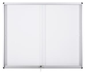 Bi-Office Vitríny s posuvnými dverami, biela magnetická, 967 x 706 mm